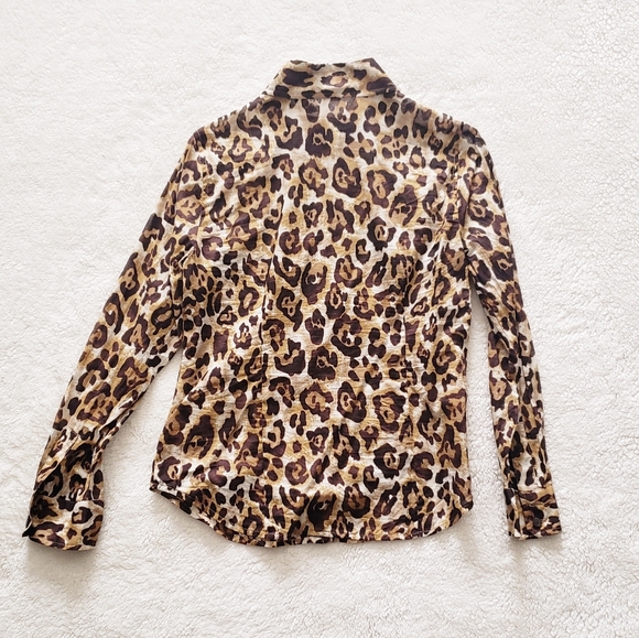 Michael Kors Leopard Print Button Down - Picture 2 of 2